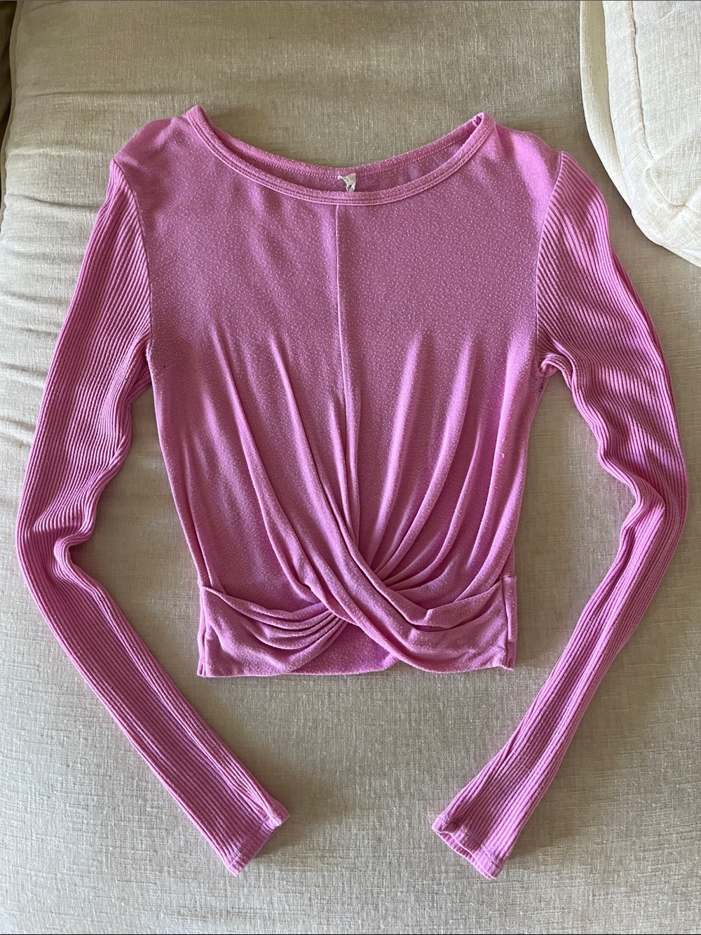 Women’s Alo Long Sleeve Twist Front Top - Pink